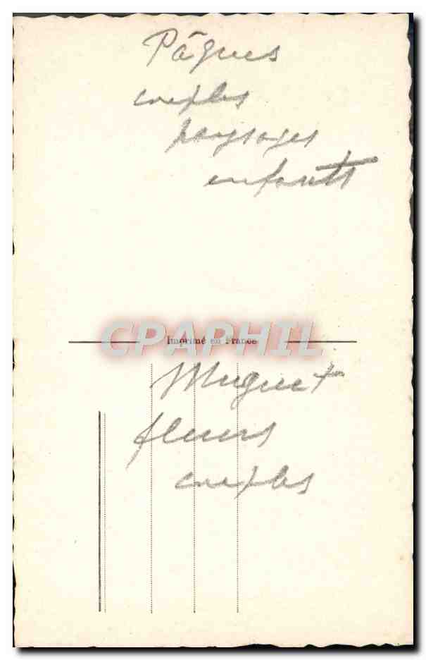 CPA Fantaisie Poussins Joyeuses Paques — Rückseite