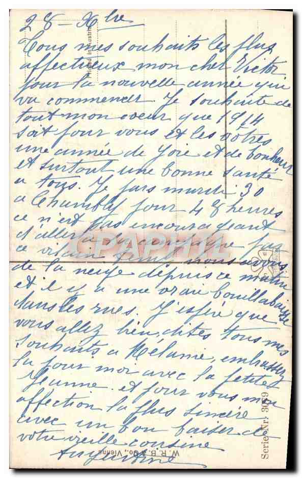 CPA Fantaisie Bonne annee — Verso