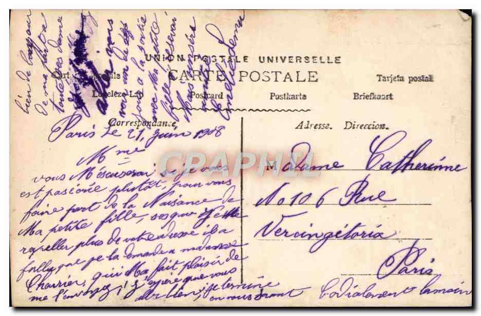 CPA Fantaisie Enfant — Rückseite
