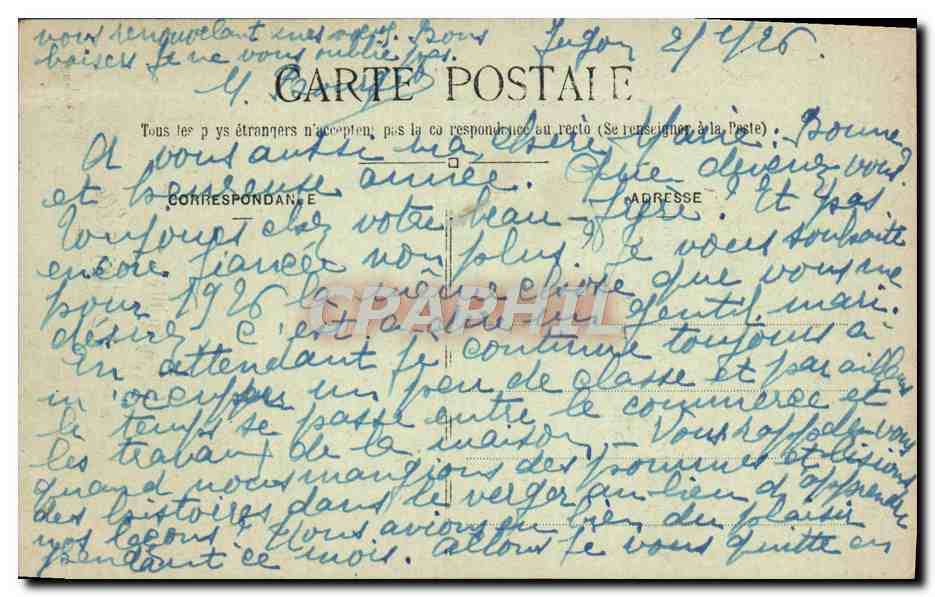 CPA Fantaisie Femme Bonne Annee — Verso
