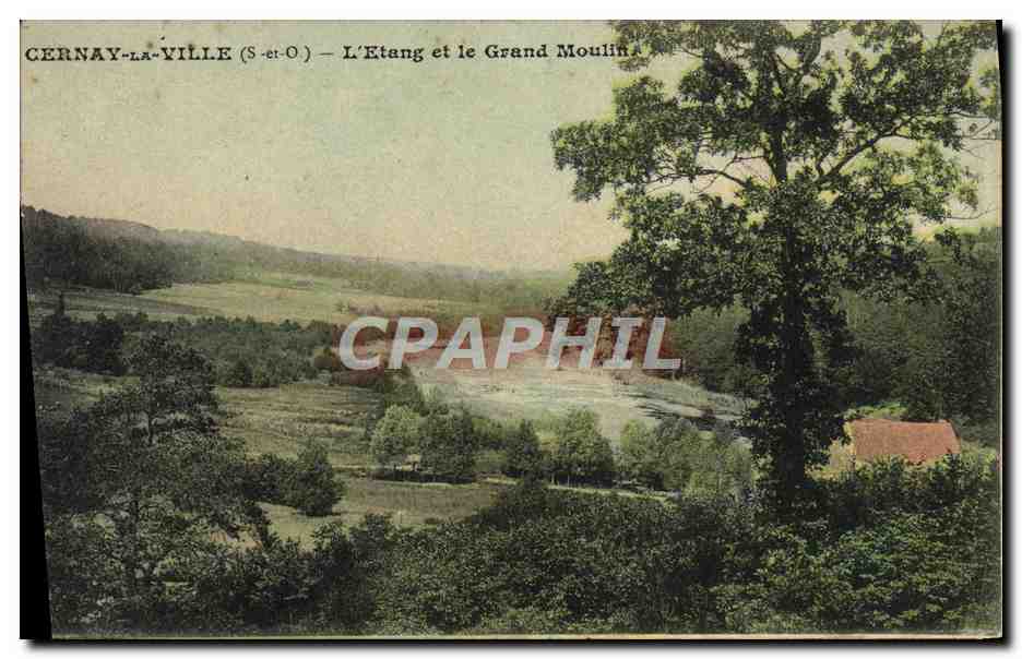 CPA Cernay La Ville L'Etang et le Grand Moulin
