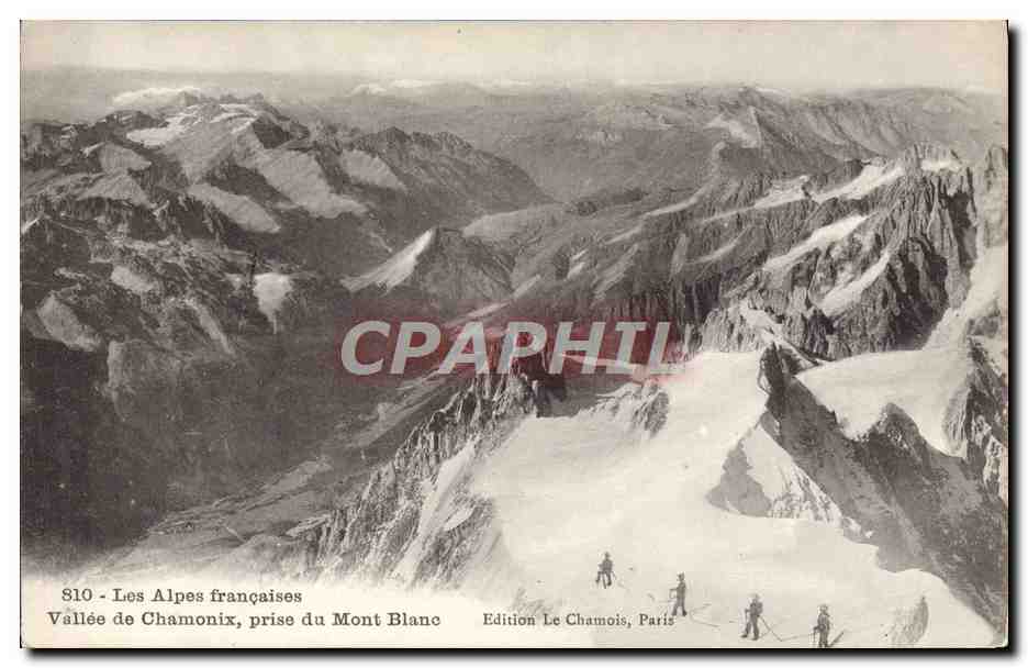 CPA Vallee de Chamoinix Prise du Mont Blanc Alpinisme