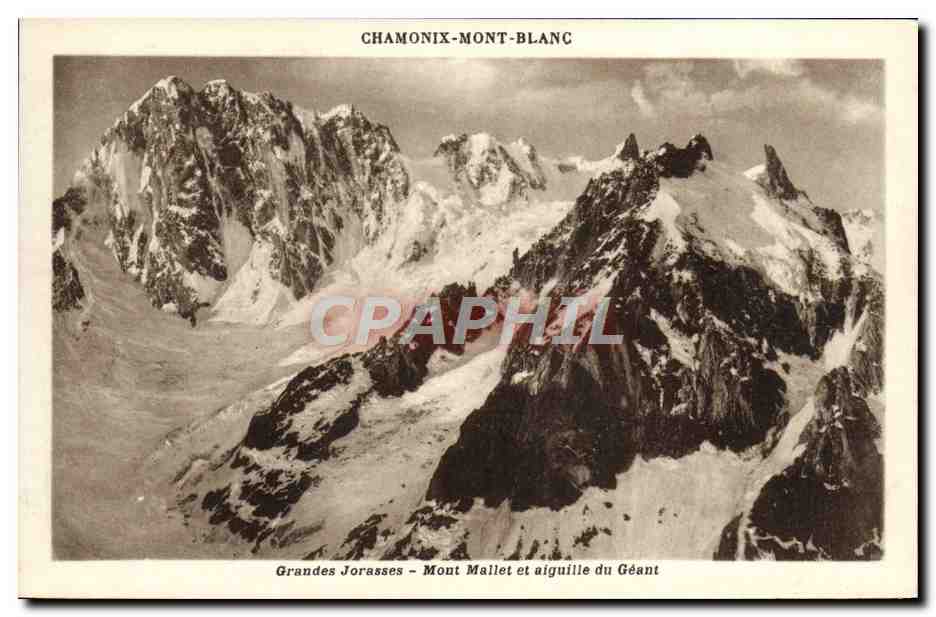 CPA Chamonix Mont Blanc Grandes Jorasses Mont Mallet et aiguille du geant