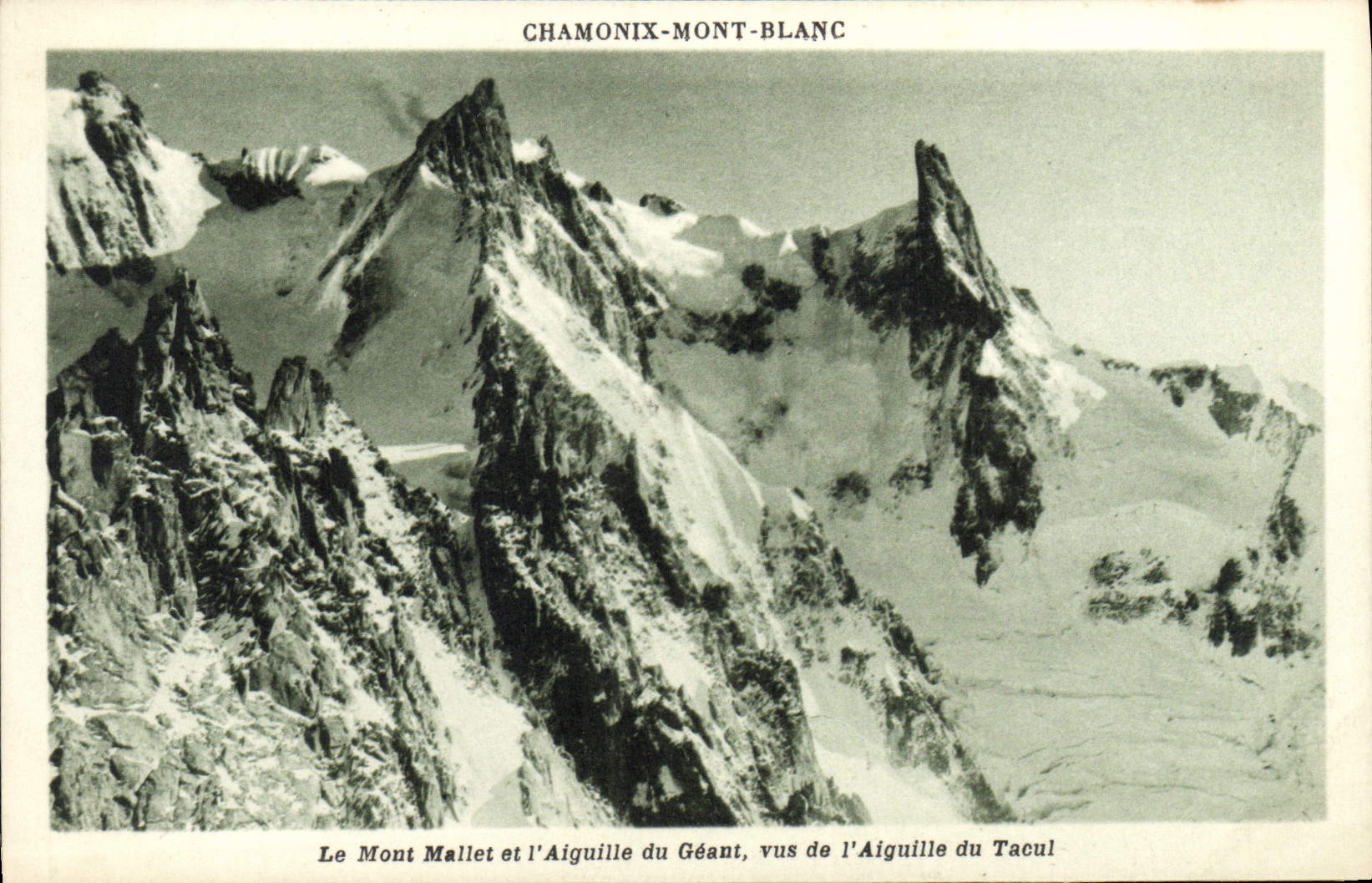 CPA Chamonix Mont Blanc Le Mont Mallet et l'aiguille du geant Vus de l'aiguille du Tacul