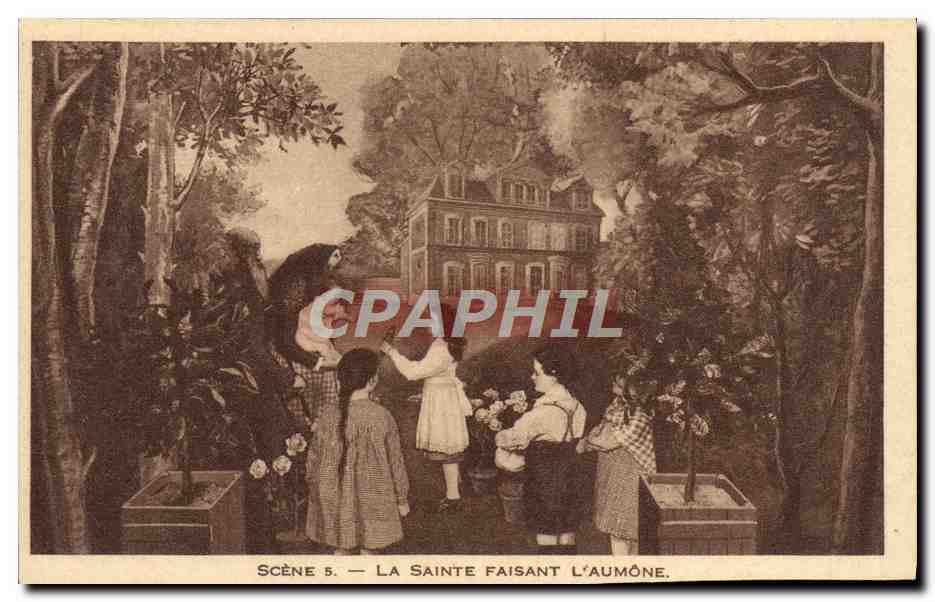 CPA Scene 5 La Sainte Faisant L'Aumone Lisieux Diorama de Sainte Therese de l'Enfant Jesus