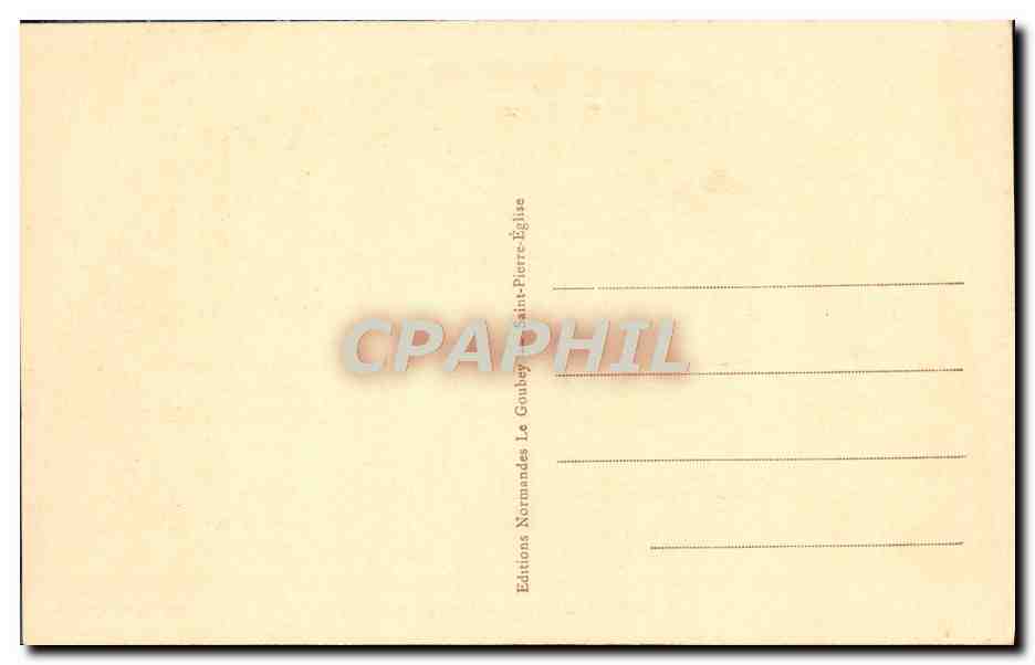 CPA Montfarville Eglise Cene Leonard de Vinci — Verso