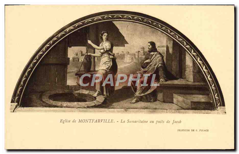 CPA Montfarville Eglise de La Samaritaine au Puits de Jacob