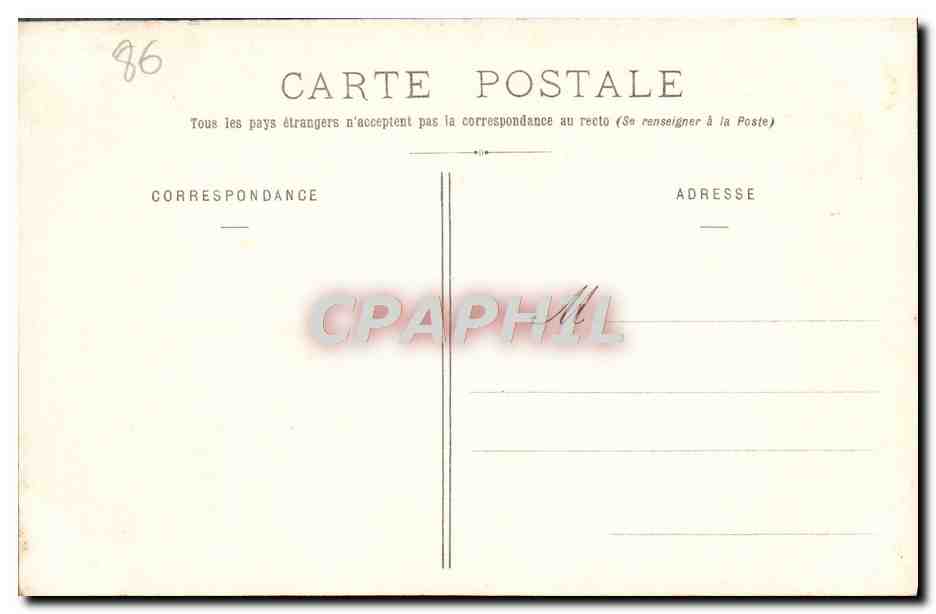 CPA Poitiers Exterieur de L'Eglise Saint Radegonde — Rückseite