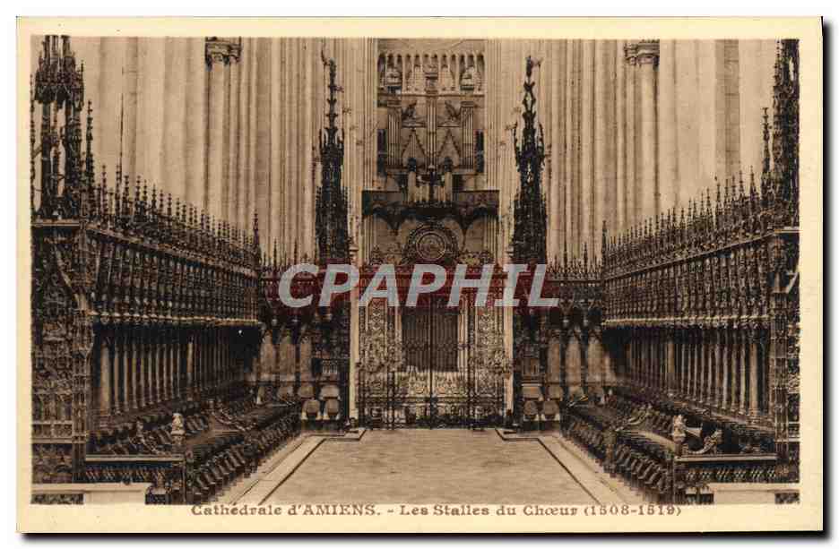CPA Cathedrale d'Amiens Les Stalles Du Choeur 