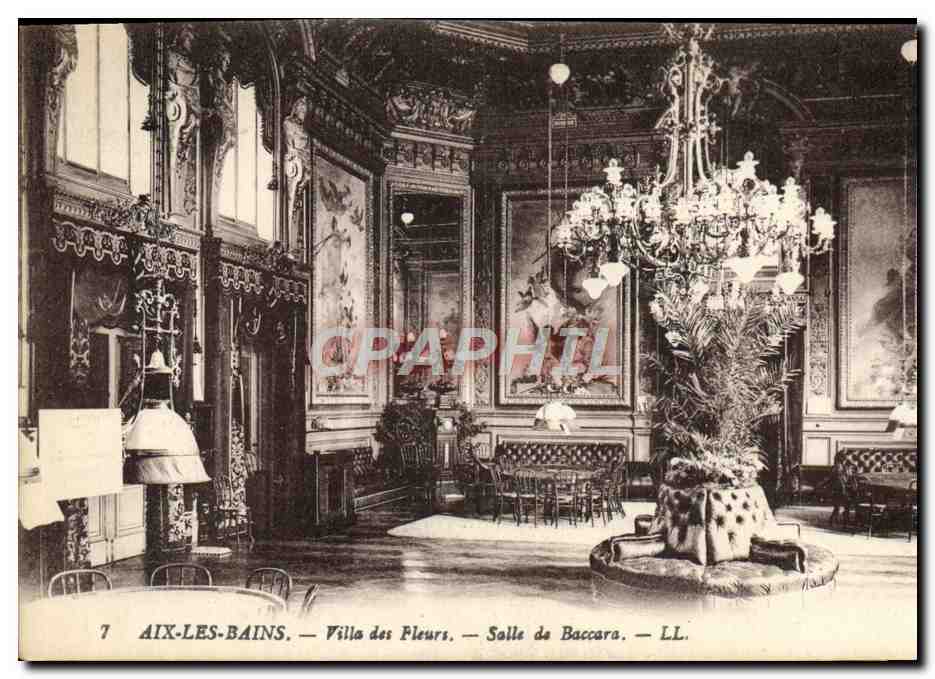 CPA Aix les Bains Villa des Fleurs Salle de Baccara