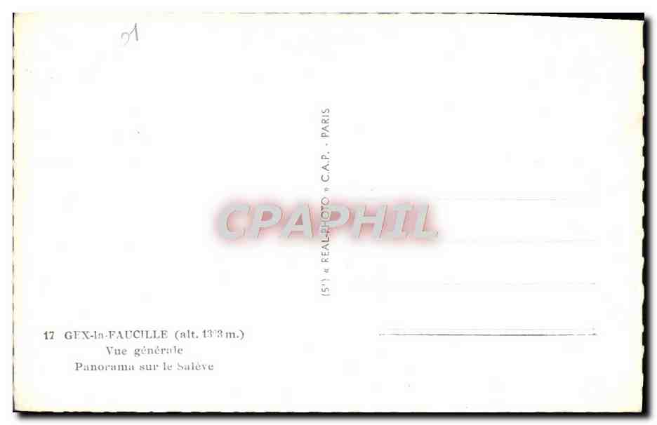 Gex-la-Faucille — Panorama sur le Salève — C.A.P. Paris — Reverso