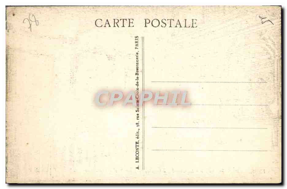 CPA Versailles Le Chateau La Chambre a coucher de Louis XIV — Verso