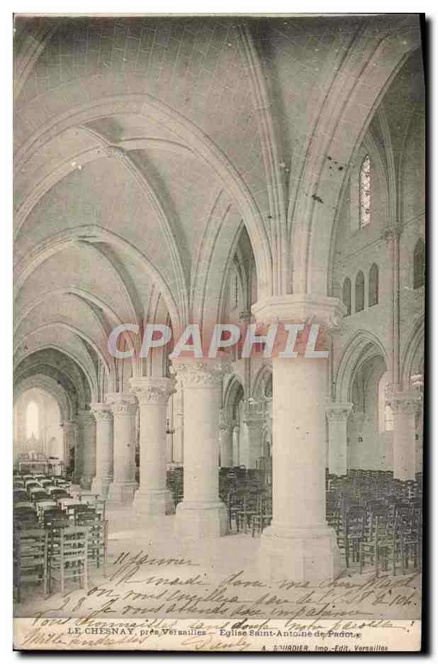 CPA Le Chesnay Pres Versailles Eglise Saint Antoine de Padoue 