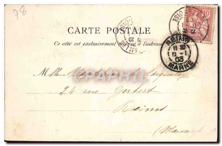 CPA Le Chesnay Pres Versailles Eglise Saint Antoine de Padoue  — Back