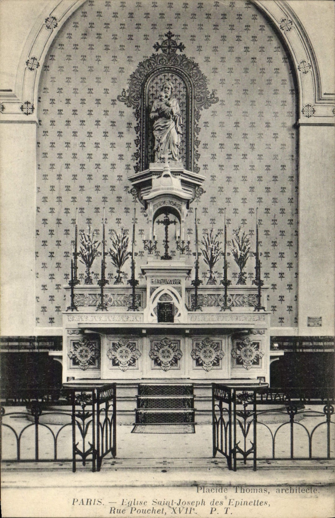 CPA Paris Eglise Saint Joseph des Epinelles Rue Pouchet 