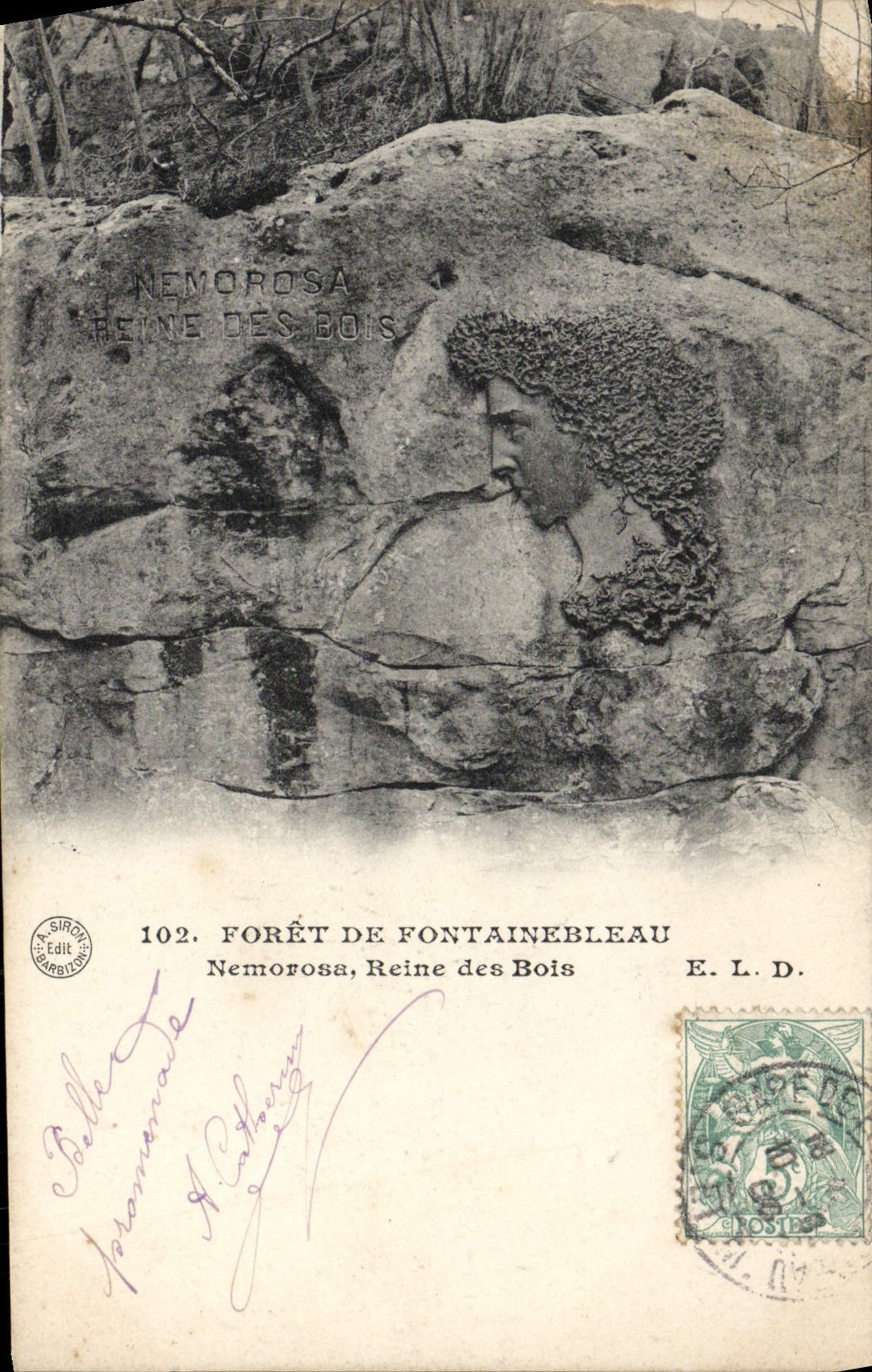 Nemorosa, Reina de los Bosques — Bosque de Fontainebleau — Editor A. Sirois, n°102
