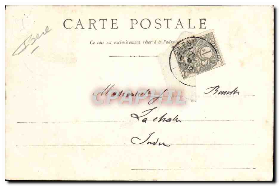 CPA Grenoble Le Jardin de Ville — Rückseite