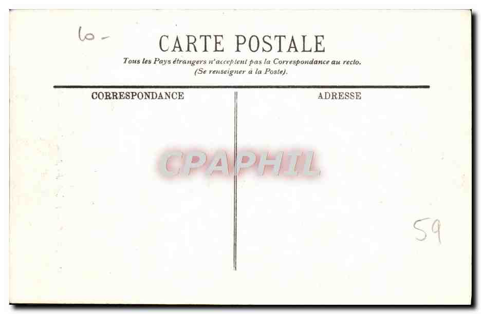 CPA Lille L'Ecole des Arts et Metiers — Rückseite