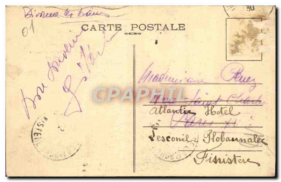 Chalet der Platières und Col de la Faucille — Das Pays de Gex Pittorasse — L. Michaux, Verlag Bellegarde (Deposité) — Rückseite