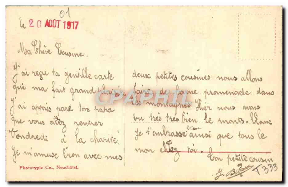 CPA Divonne Les Bains Source Ausone — Rückseite