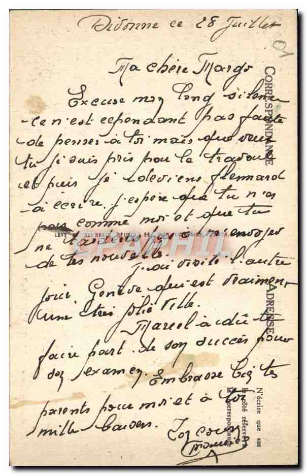 Environs de DIVONNE-LES-BAINS — Un coin près de la Dôle — Verso