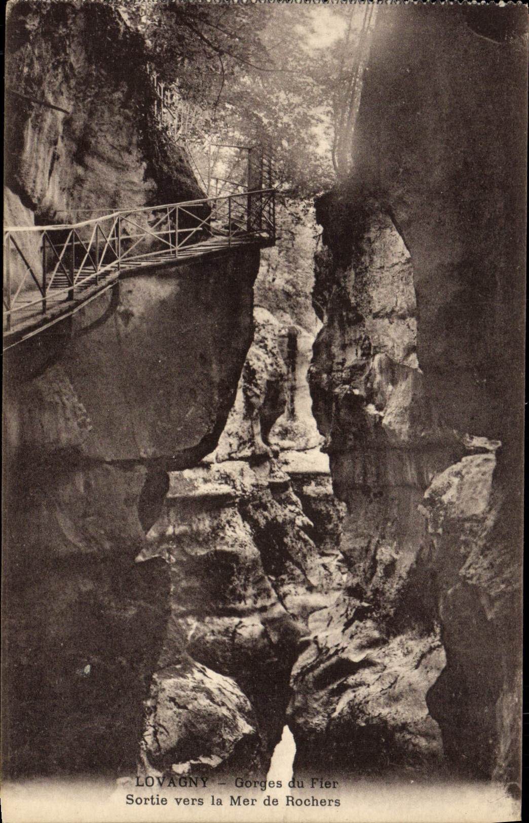 CPA Lovagny Gorges du Fier Sortie vers la mer de rochers 