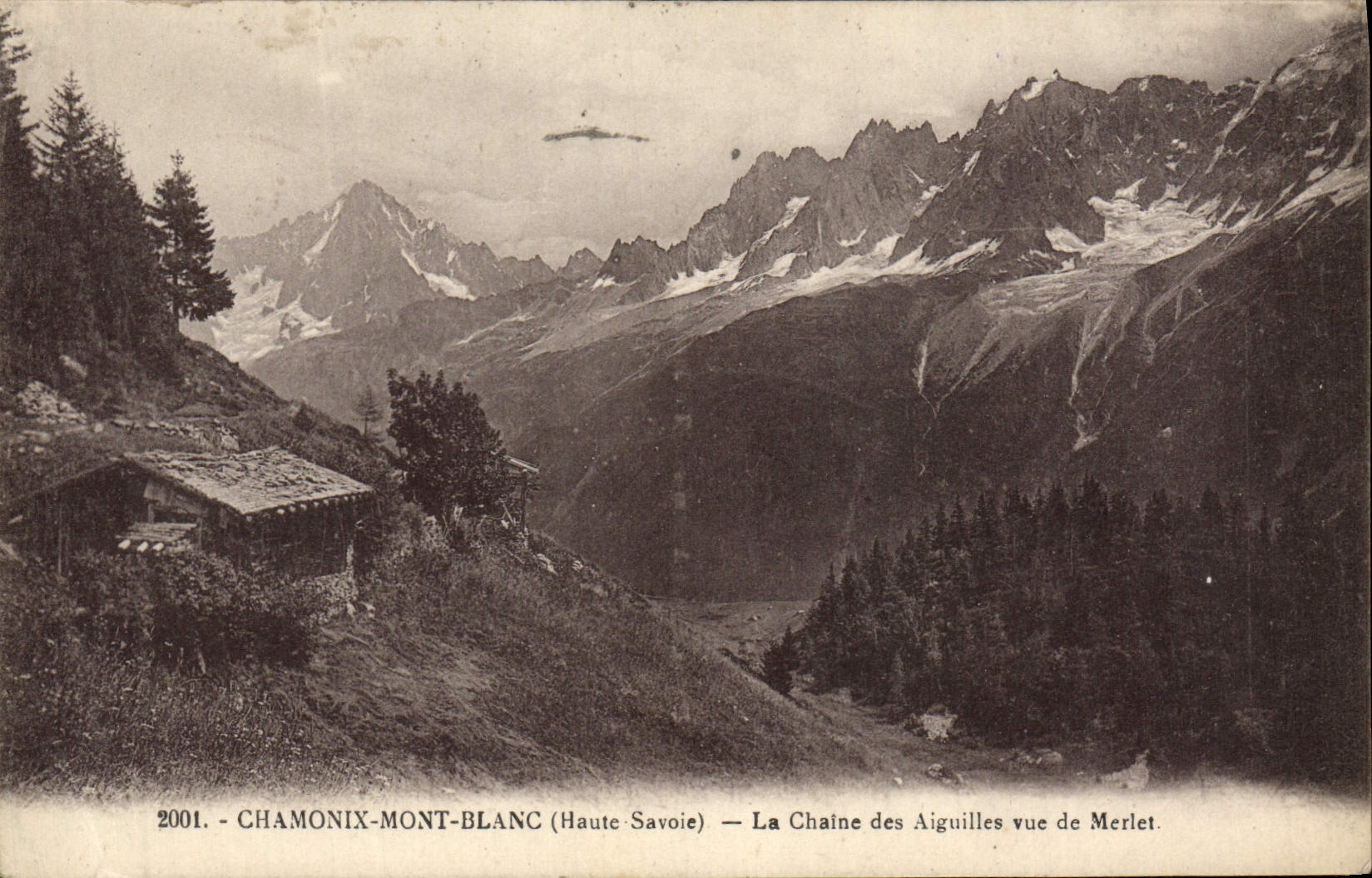 CPA Chamonix Mont Blanc La chaine des aiguilles vue de Merlet