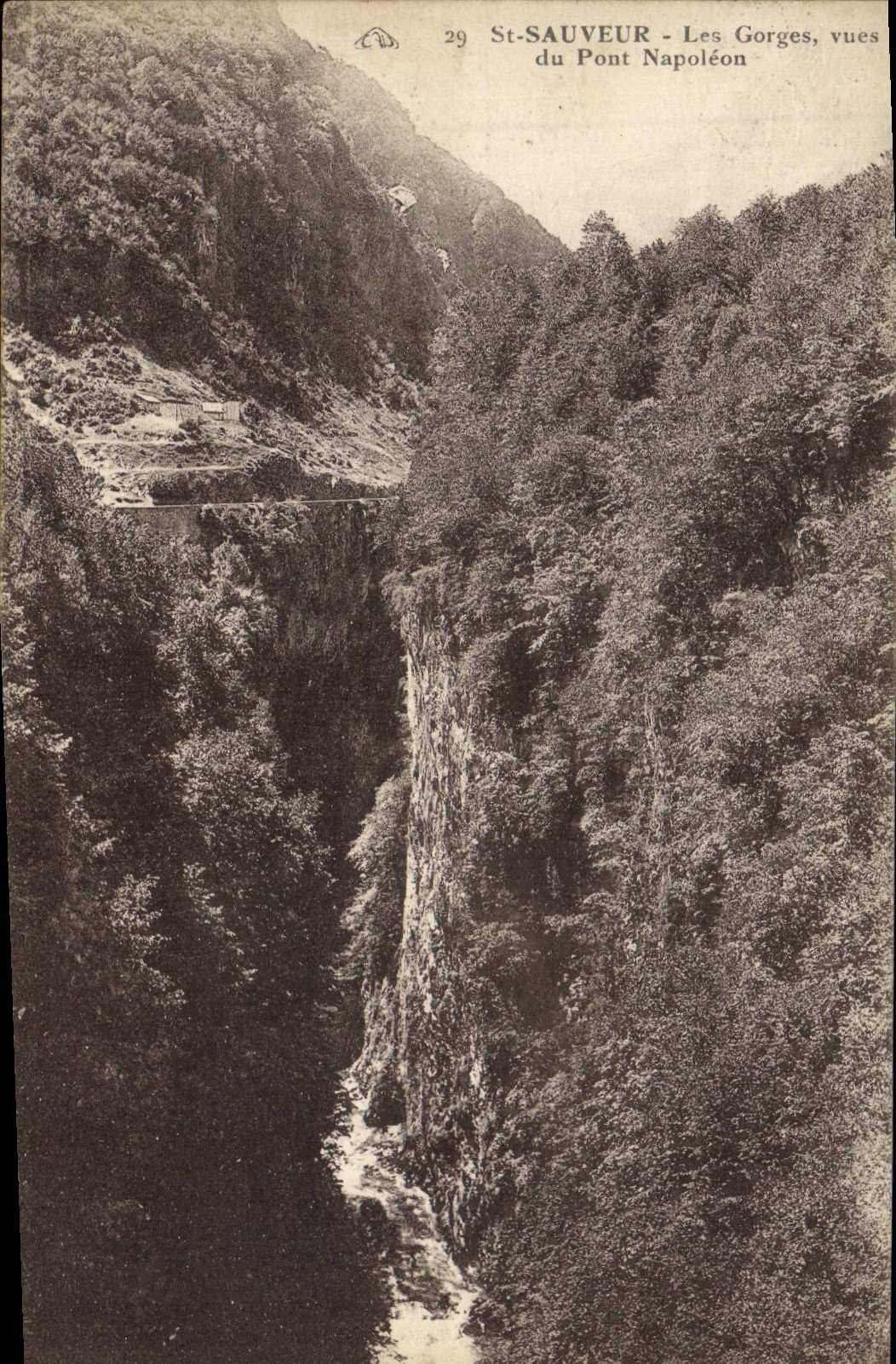 CPA St Sauveur Les Gorges Vues Du Pont Napoleon