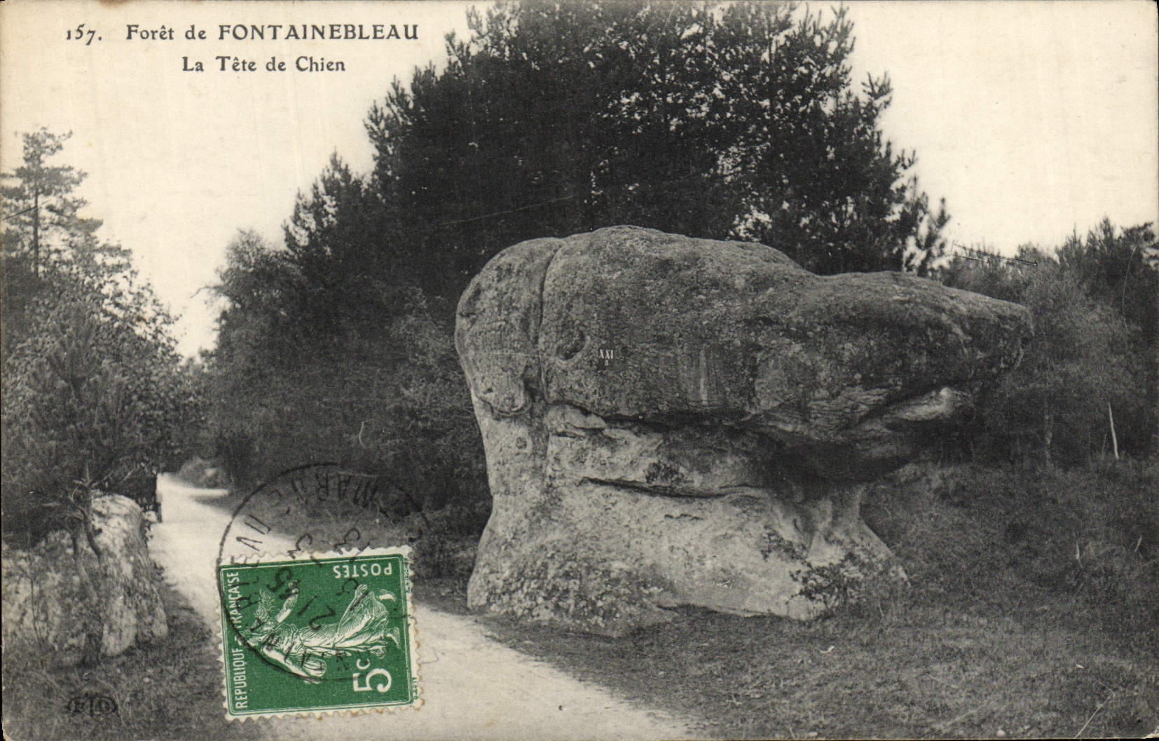 Wald von FONTAINEBLEAU — Der Hundekopf — unbekannter Verlag, Nr. 157