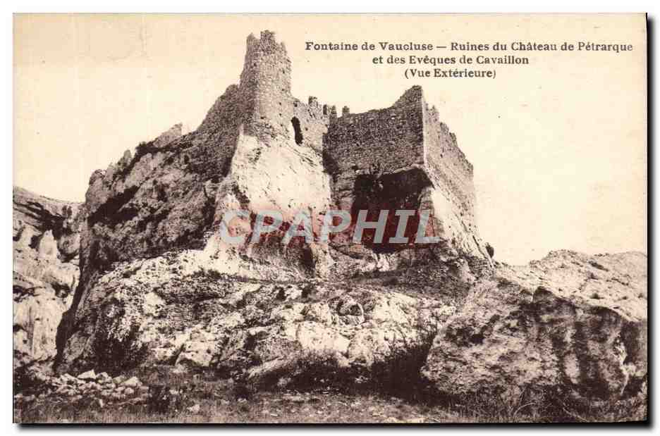 Fontaine de Vaucluse — Ruines du Château de Pétrarque (Vue Extérieure)