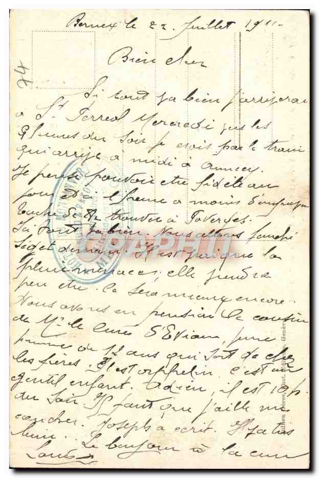 CPA Chamonix Aiguilles de Charmoz Prises du Glacier du Geant — Verso
