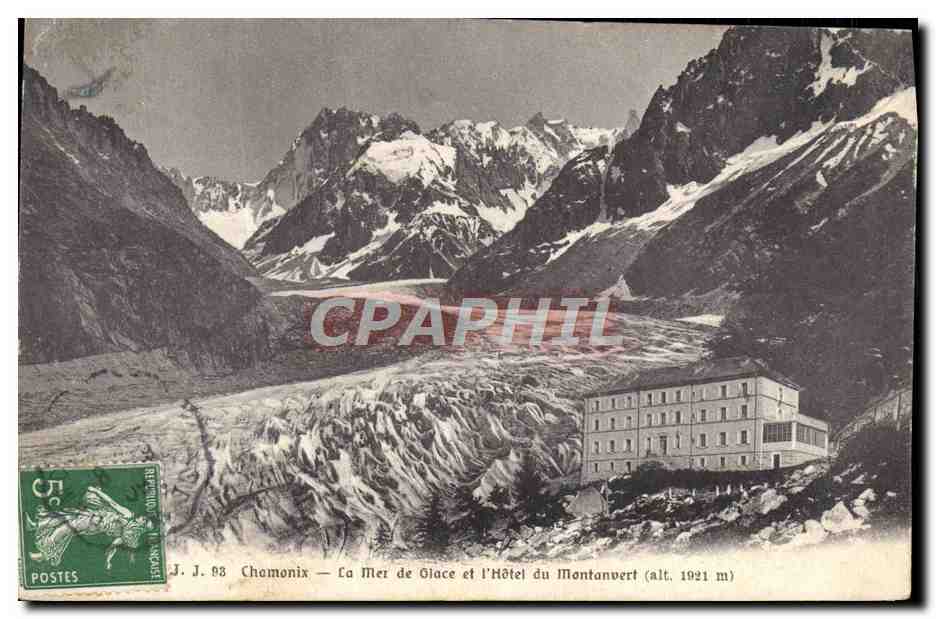 CPA Chamonix La mer de Glace et l'Hotel du Montanvert 