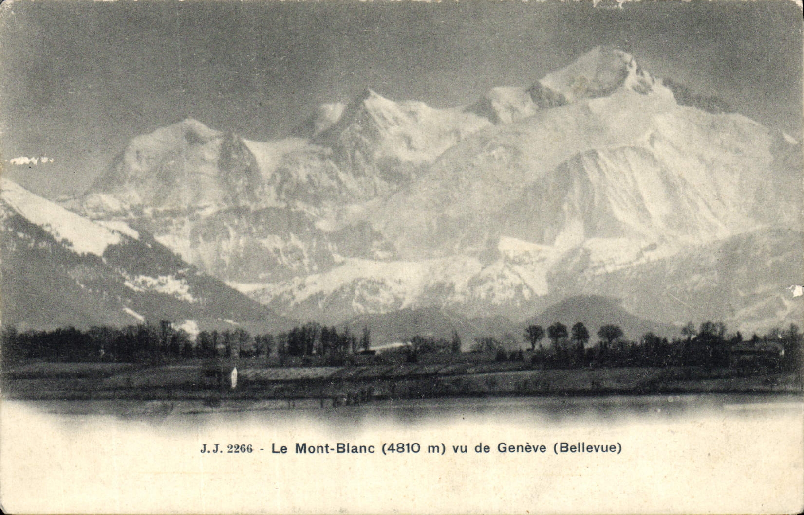 CPA Le Mont Blanc vu de Geneve Bellevue 