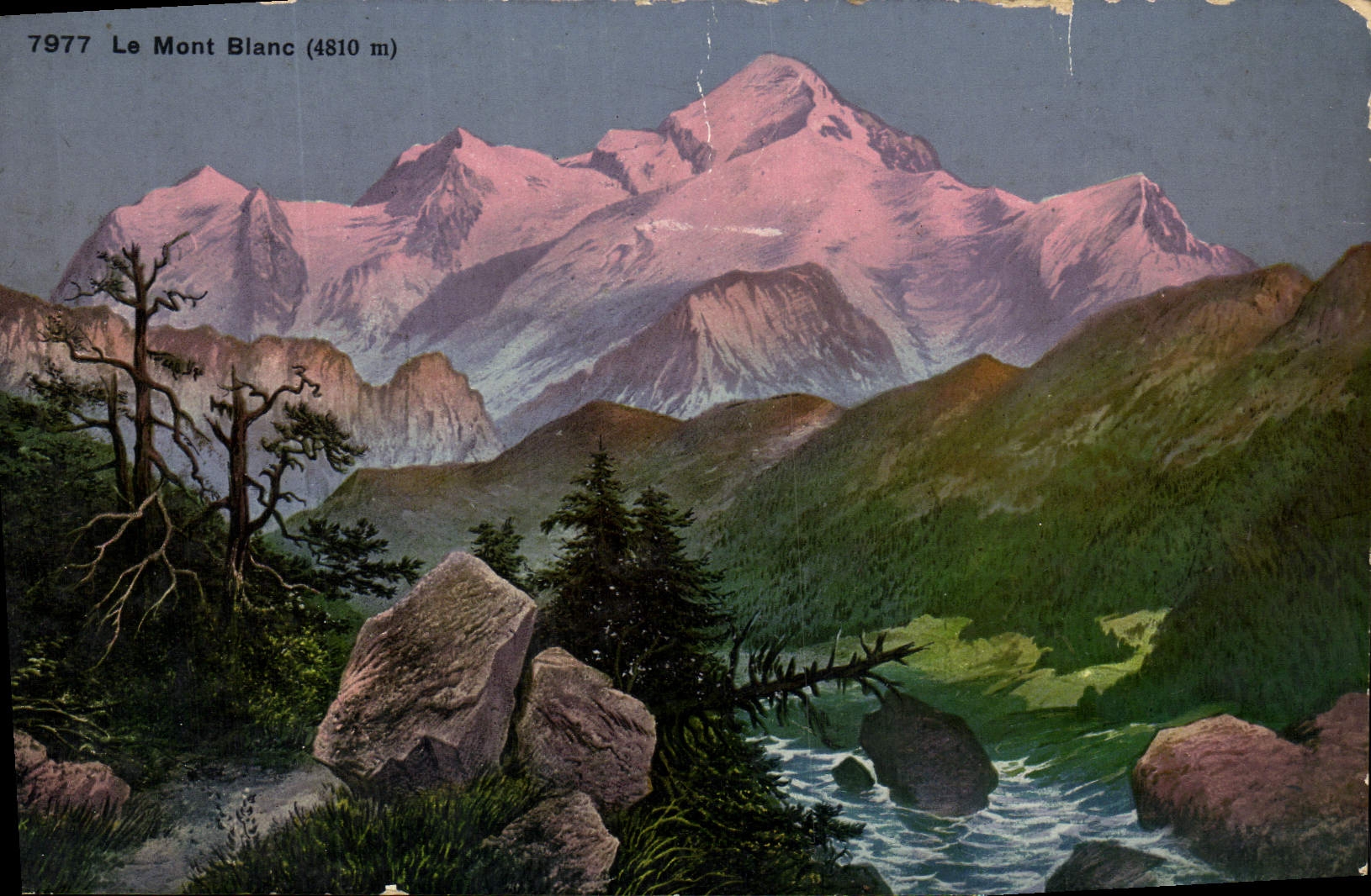 Vintage Postcard Mont Blanc