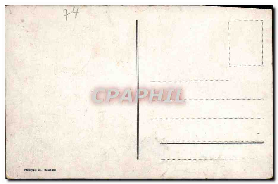 Vintage Postcard Mont Blanc — Back