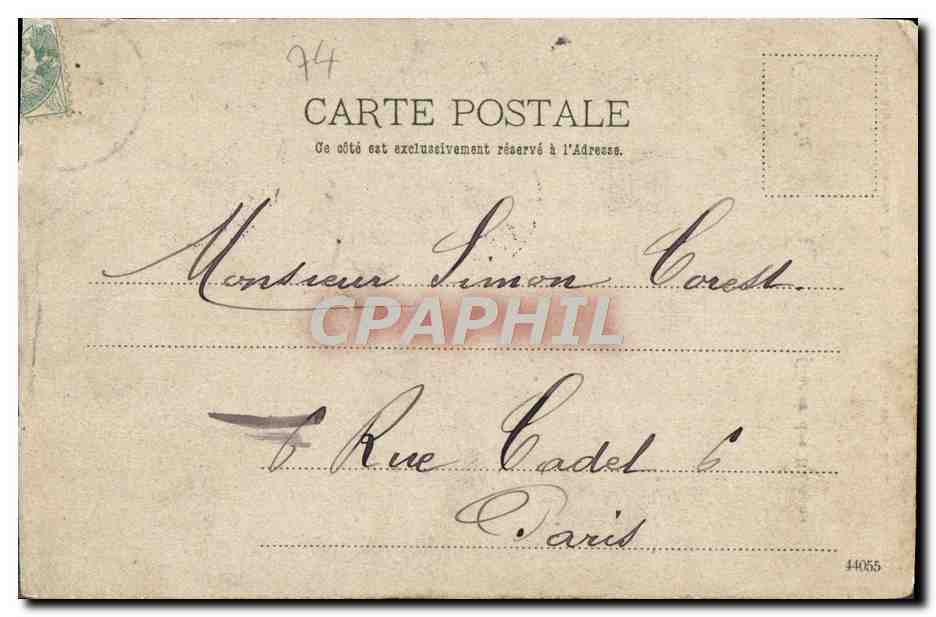 Glacier des Bossons — Chamonix — Librairie Alpine, Chamonix. No. 5. H.G. & Co., Z. No. 10565. Dép. — Verso