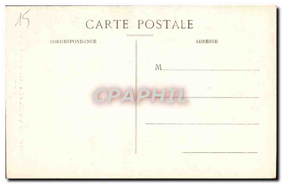 CPA Cantal Vic sur Cere Cascade de la Roucole — Back