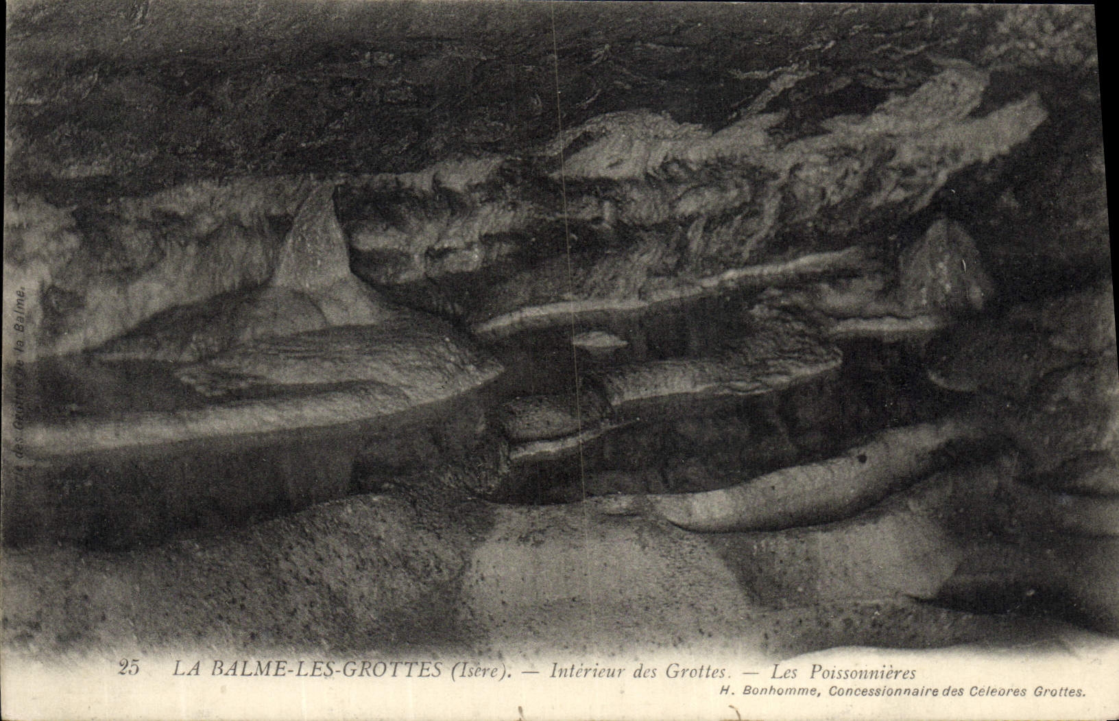 La Balme-les-Grottes (Isère) — Intérieur des Grottes — Les Poissonnières — H. Bonhomme, Concessionnaire des Céleores Grottes