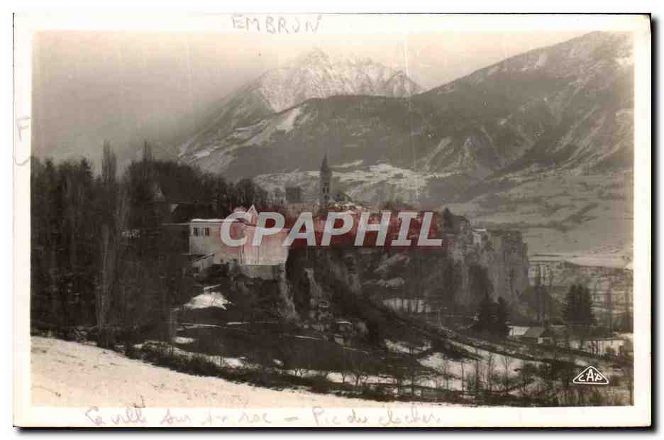 Embrun — La ville sur son Roc - Pic du Clocher — Real-Photo C. A. P. Strasbourg