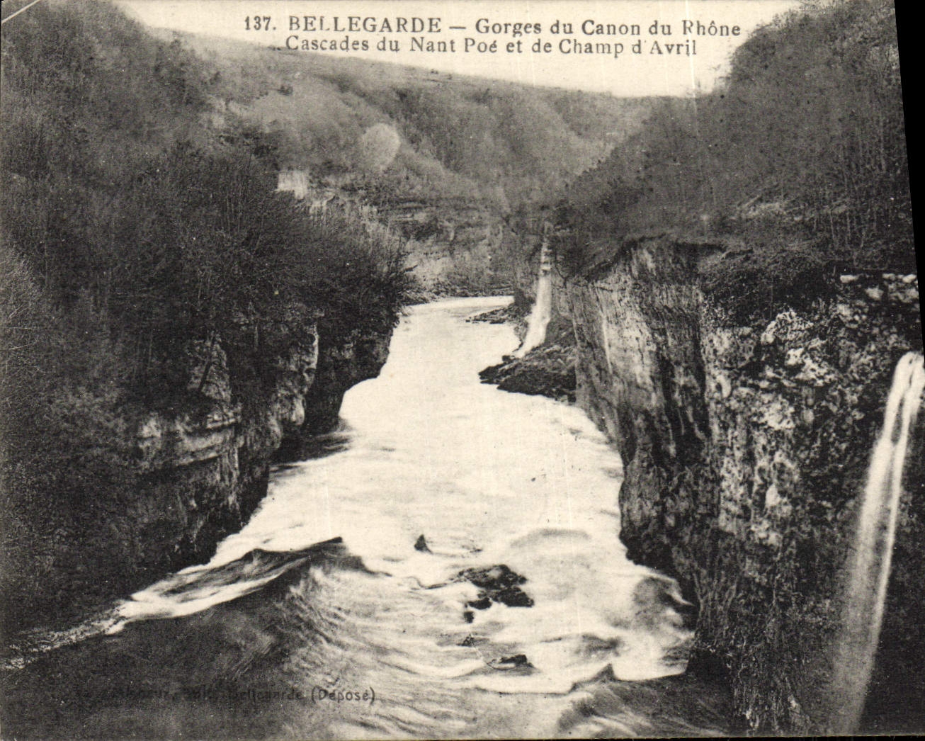 Bellegarde — Gorges du Canon du Rhône — Cascades du Nant Poé et de Champ d'Avril — Dépose