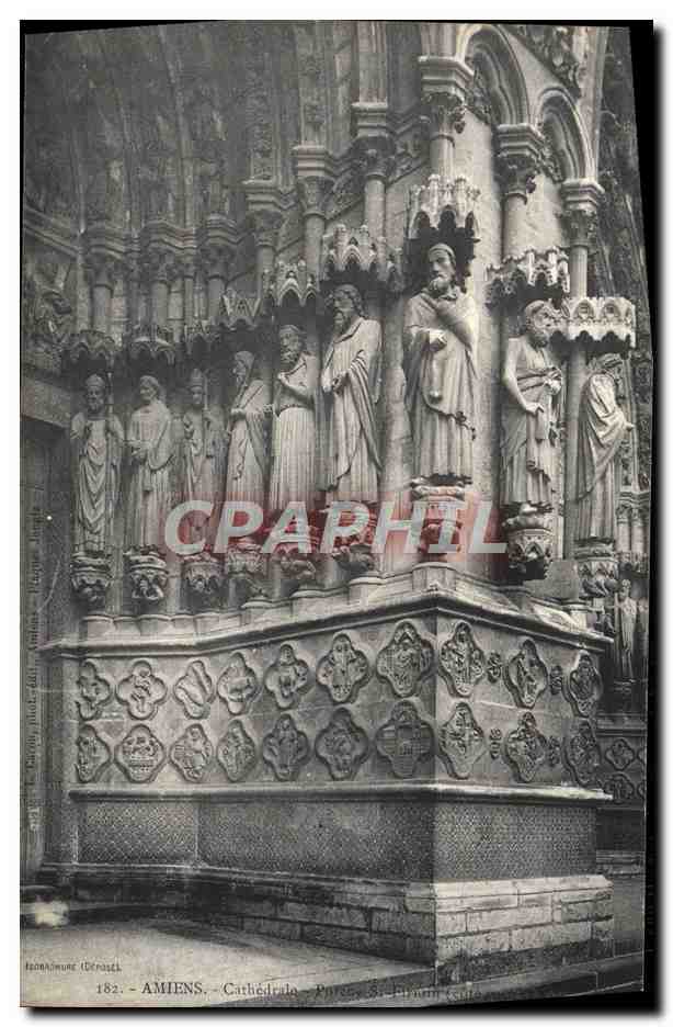 CPA Amiens Cathedrale Porche de Saint Firmin