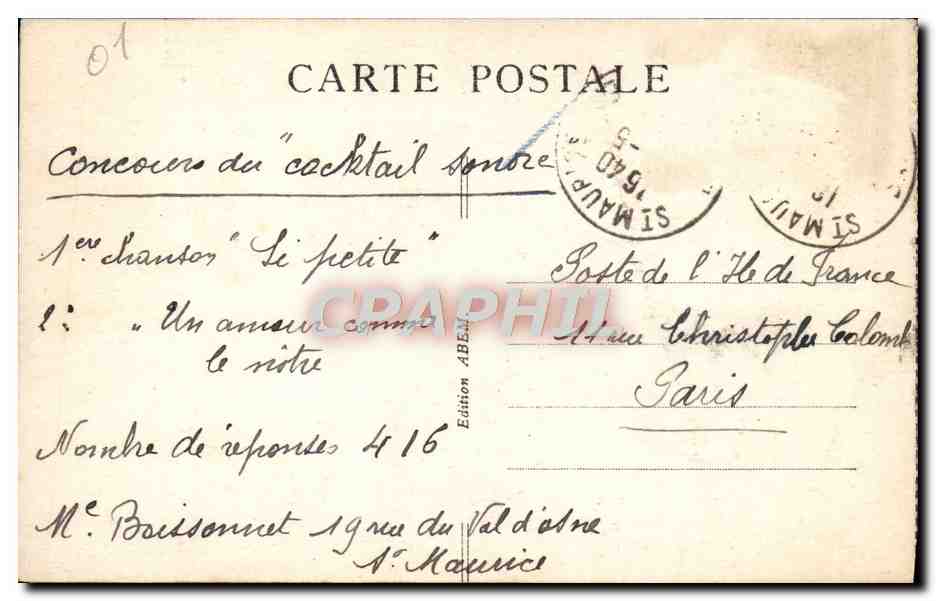 Hauteville (Ain) — Cascade de Charabotte — Édition ABEEM — Rückseite