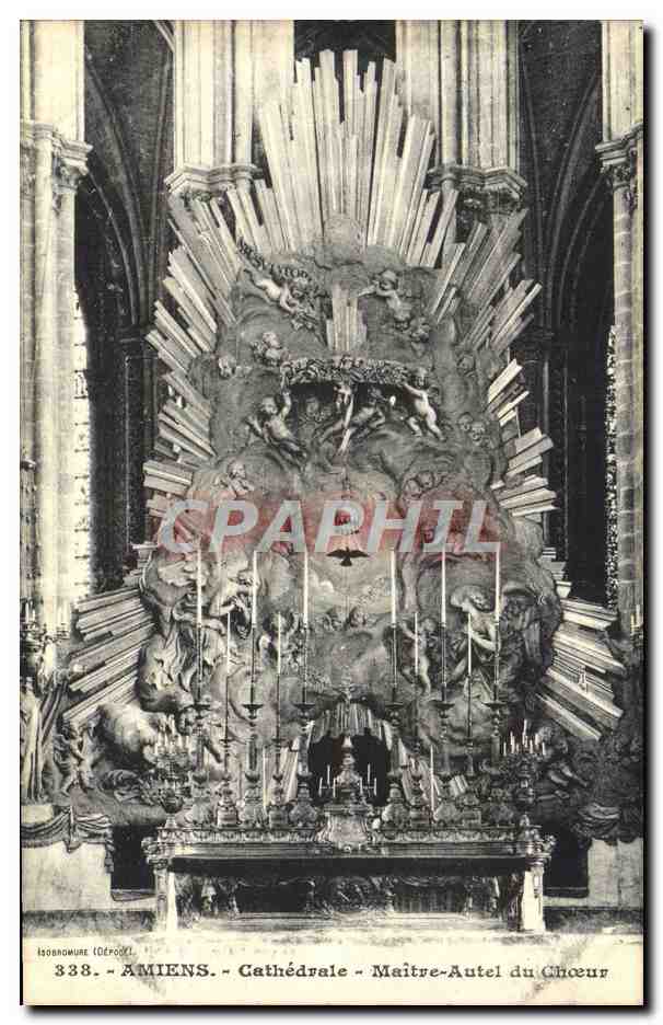 CPA Amiens Cathedrale Maitre Autel du Choeur