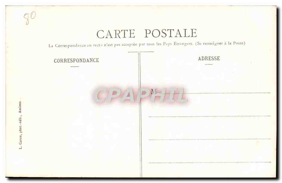 CPA Amiens Cathedrale Maitre Autel du Choeur — Rückseite