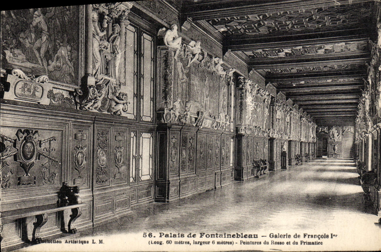 Palais de Fontainebleau — Galerie de François Ier — Peintures du Rosso et du Primatice — Collection Artistique L.M.