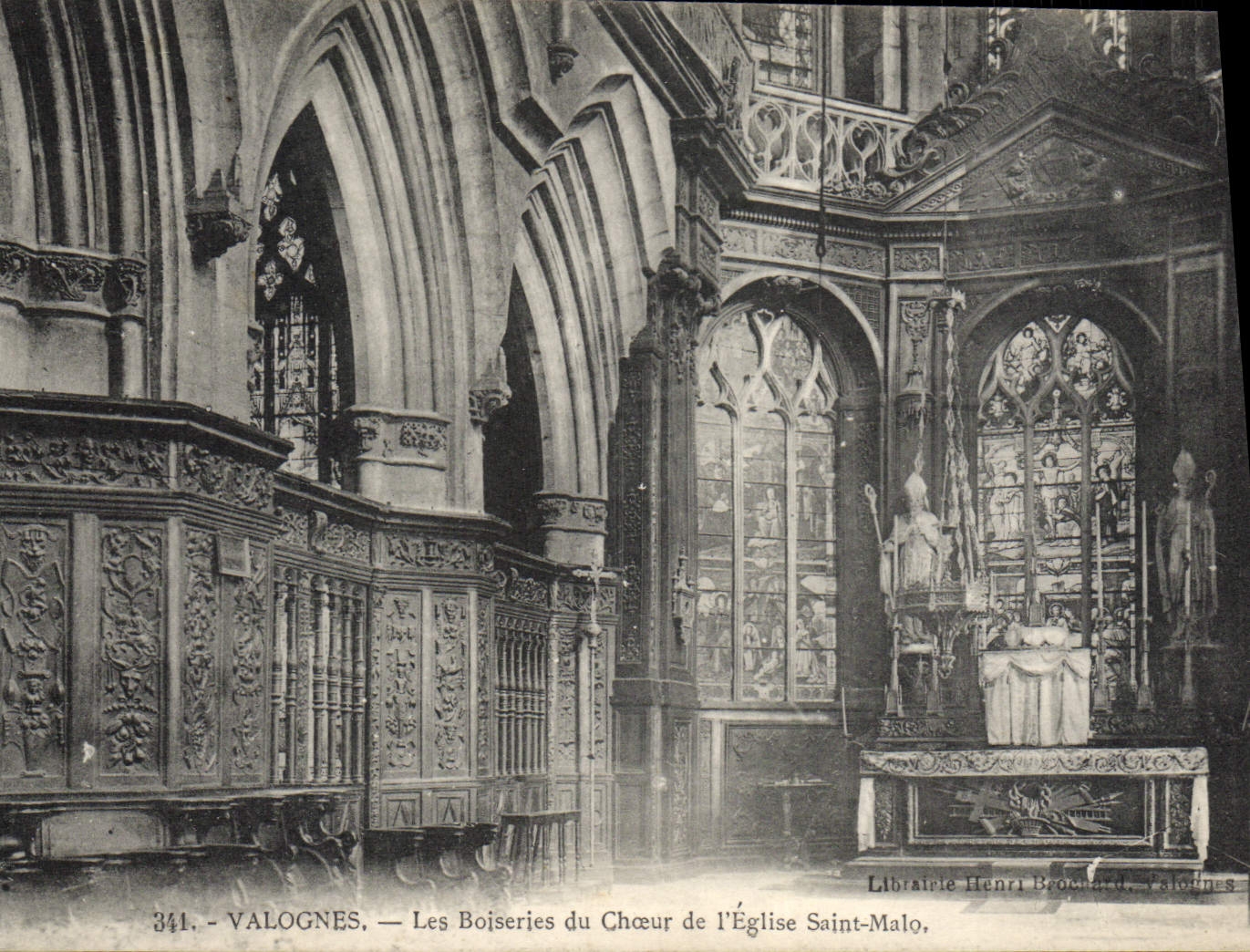 Valognes — Les Boiseries du Chœur de l'Église Saint-Malo — Librairie Henri Brouhard, Valognes