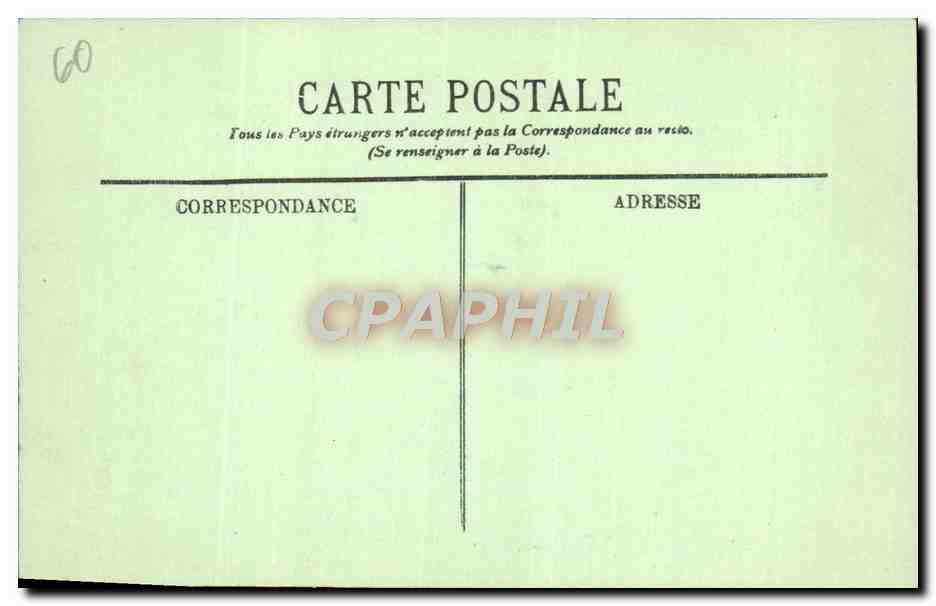 CPA Compiegne La Porte de l'Arsenal — Rückseite