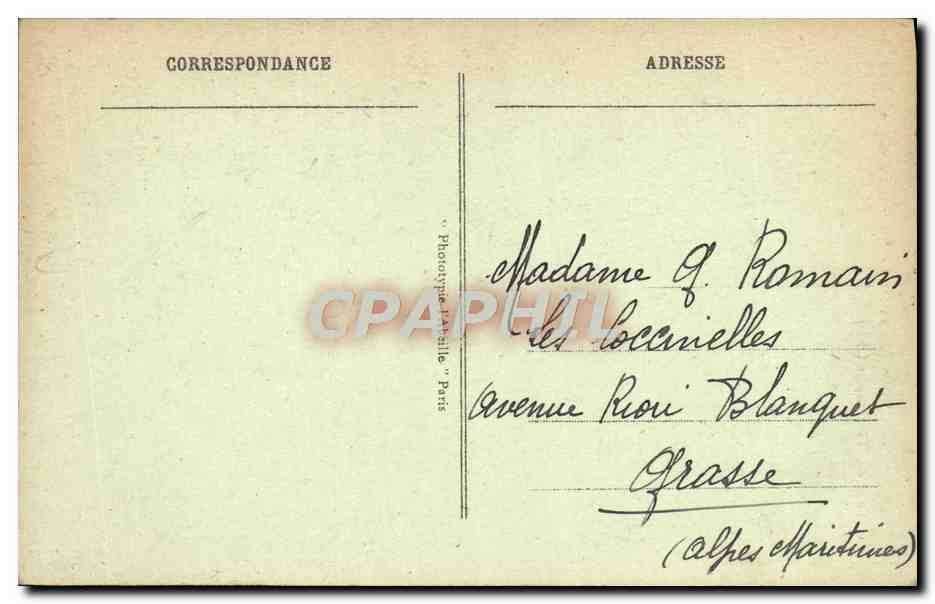 CPA Paris Vieux Montmartre Ancinne Abbaye La tour du telegraphe — Rückseite