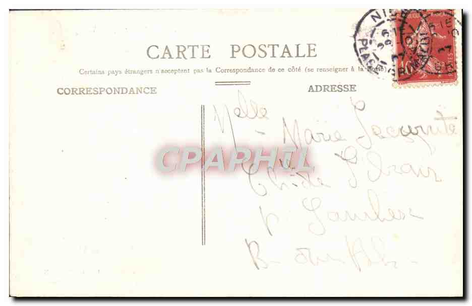 CPA Cannes Vue Generale Bateaux — Verso
