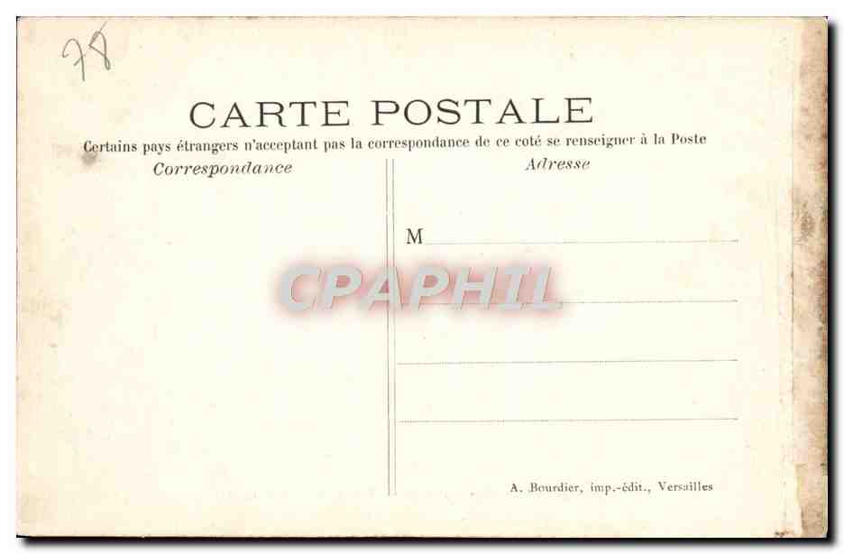 CPA Parc de Versailles Bassin des Rocailles ou Salle de Bal — Rückseite
